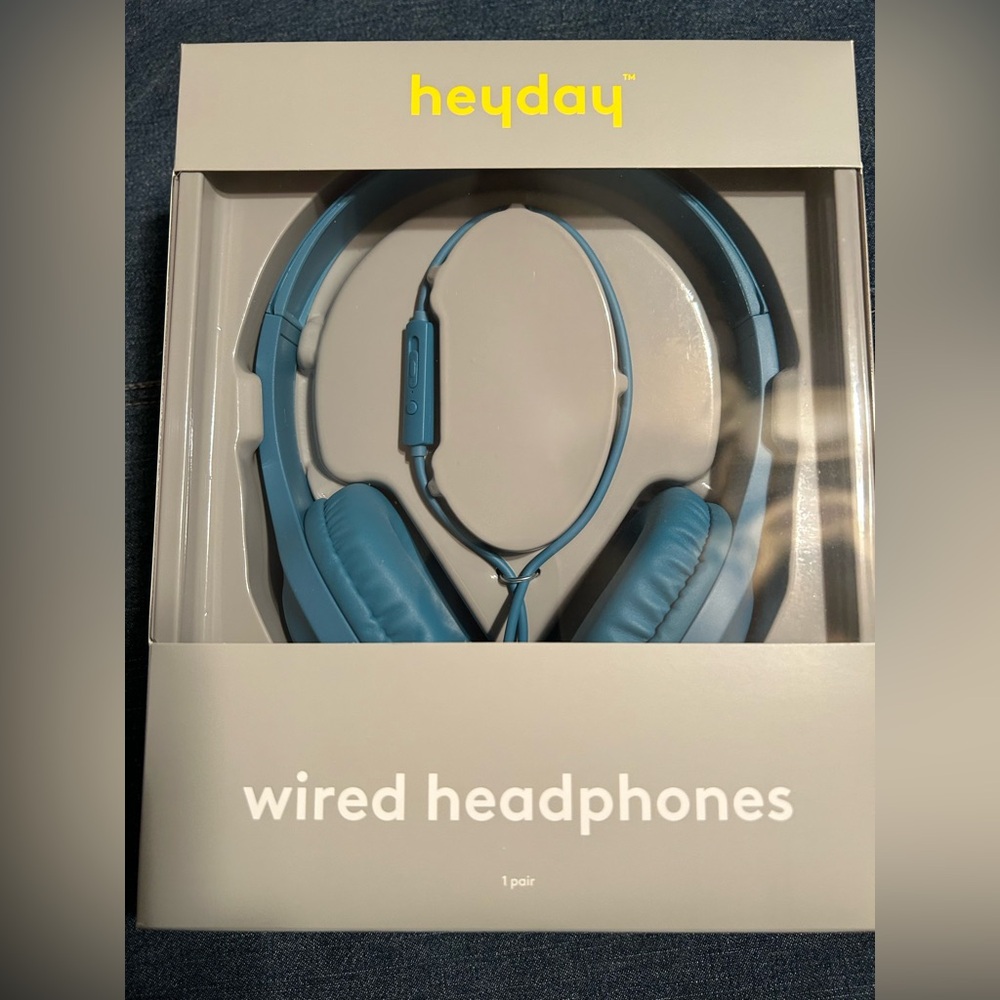 Heyday Wired On-Ear Headphones in a blue color